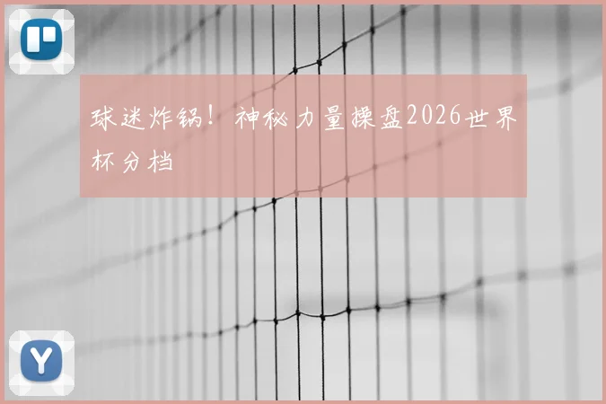 球迷炸锅！神秘力量操盘2026世界杯分档